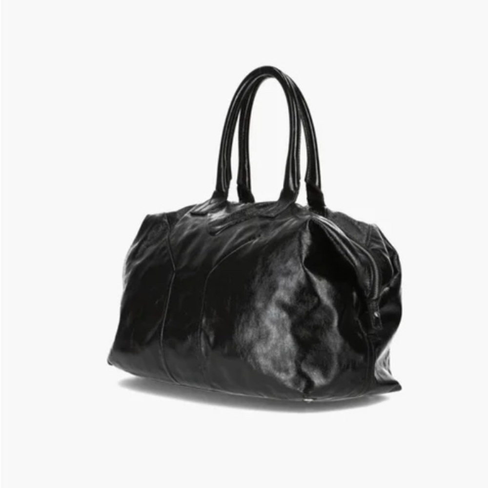 ❤️ Yves Saint Laurent Classy Discontinued  Large Leather Black Bag
